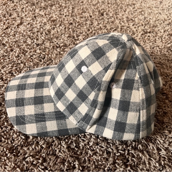 Cocus Pocus Buffalo Check Baseball Cap-Unisex hat in Dark Grey Fabfitfun - Picture 6 of 8